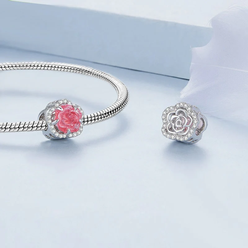 Gnoce Charm Fleur de Rose aux Couleurs Changeantes - Image 4