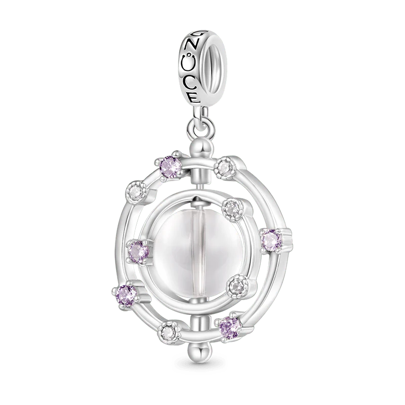 Gnoce Pendentif Galaxie Rotatif en Pierre Naturelle