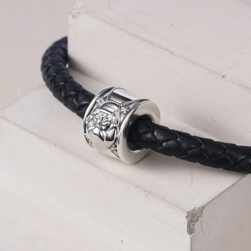Gnoce Satsuma Vintage avec Cadeau Cuivre Cuir Noir Bracelet Homme - Image 4
