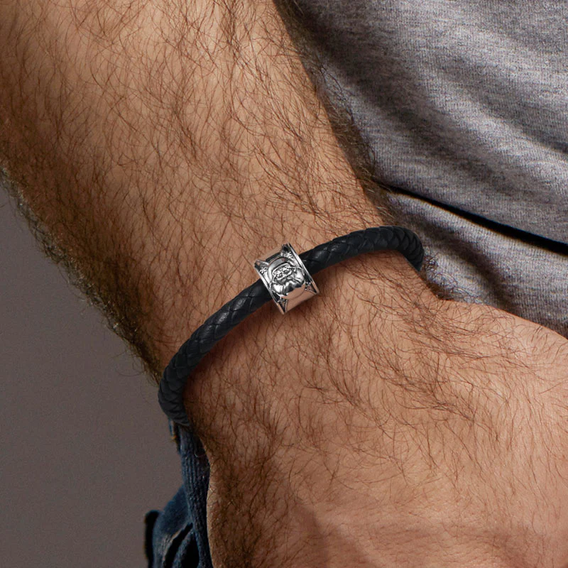 Gnoce Satsuma Vintage avec Cadeau Cuivre Cuir Noir Bracelet Homme - Image 5