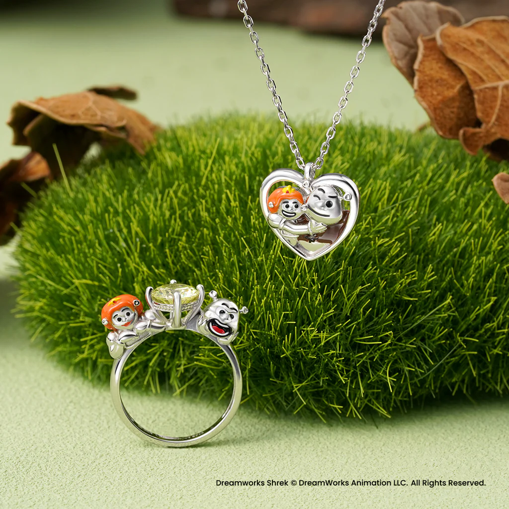 Gnoce Collier Shrek & Fiona Cœur - Image 4