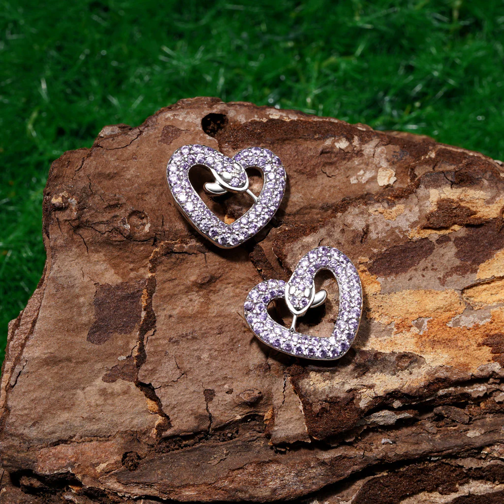Gnoce Clous d'Oreilles Cœur Serpent - Image 4