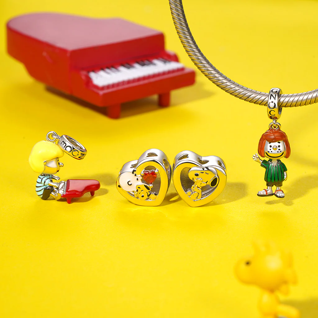 Gnoce Charm Peanuts Photo Personnalisé Snoopy Embrasse Woodstock - Image 4