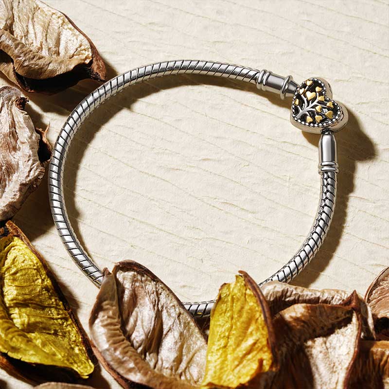 Gnoce Bracelet chaîne serpent arbre de vie Alliage argent plaqué platine - Image 4