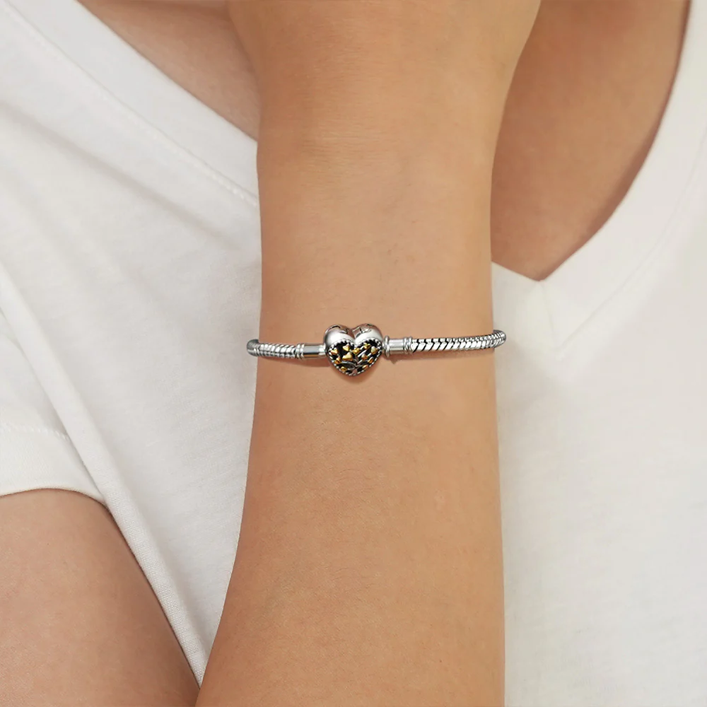 Gnoce Bracelet chaîne serpent arbre de vie Alliage argent plaqué platine - Image 6