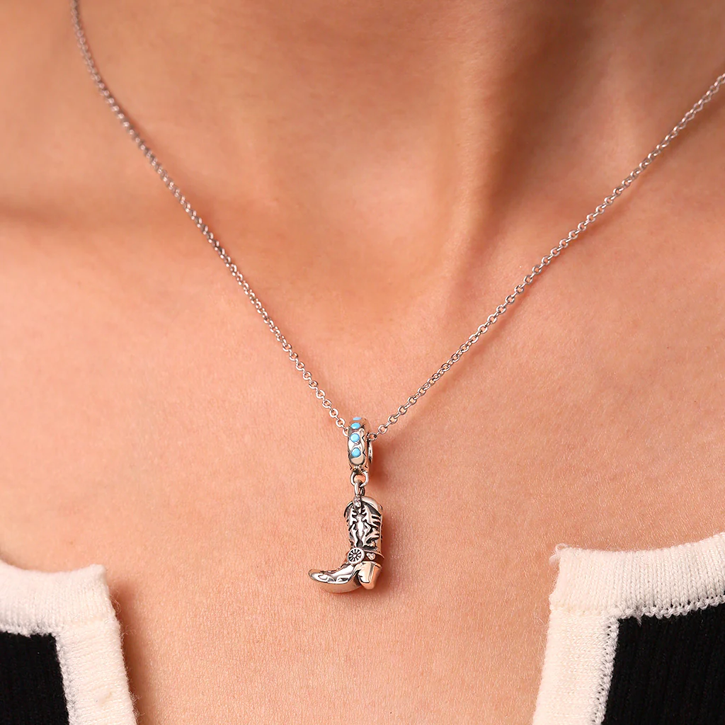 Gnoce Pendentif Botte de Cowboy Western - Image 4