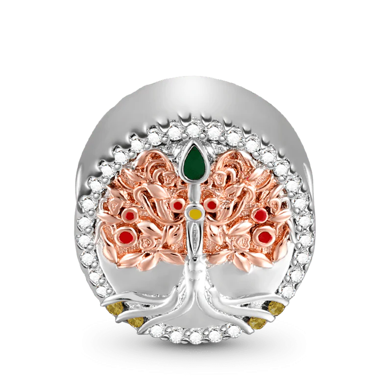 Gnoce Bouchon Arbre de Vie pour Charm Alliage argent plaqué platine - Image 2