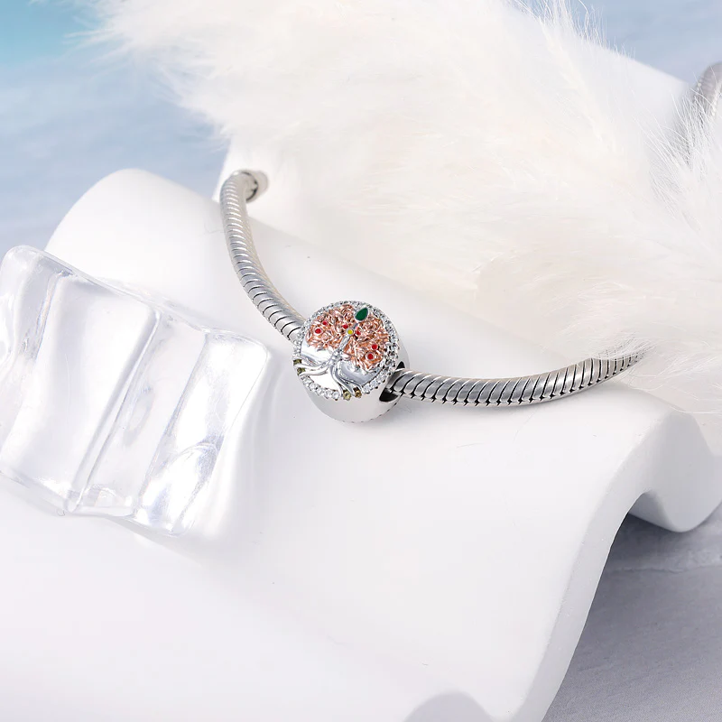 Gnoce Bouchon Arbre de Vie pour Charm Alliage argent plaqué platine - Image 3