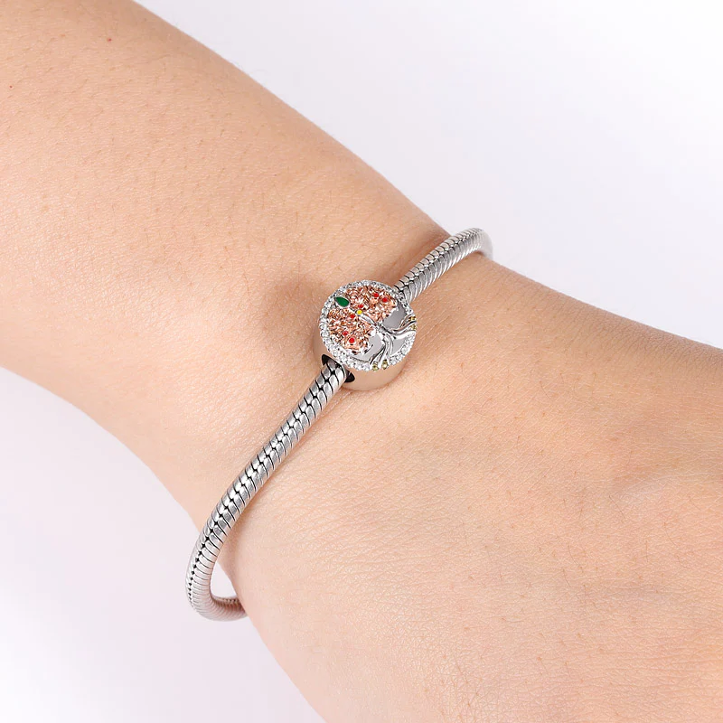 Gnoce Bouchon Arbre de Vie pour Charm Alliage argent plaqué platine - Image 4